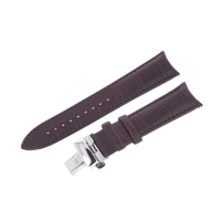 dark brown leather croco strap #790