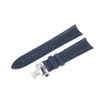 dark blue leather croco strap #789